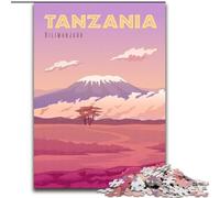 Jigsaw Puzzles for Adults 1000 Pieces Tanzania,Learning Educational Toys Family Games Suitable for Desktop Decoration 50x75cm