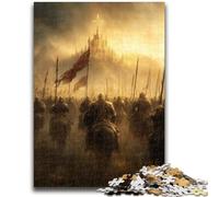Jigsaw Puzzles for Adults 1000 Pieces Ten Medieval Angel Knights Puzzles,Challenging Game Gifts for Is Ideal As A Gift for The Whole Family (75x50cm)