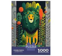 Jigsaw Puzzles for Adults 1000 Pieces The Abstract Colorful Lion Adult Jigsaw Hands-on Game Pattern Assembly Challenging To Complete 38x26cm/1000pcs
