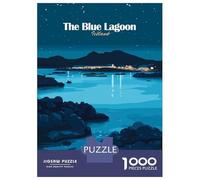 Jigsaw Puzzles for Adults 1000 Pieces The Blue Lagoon, Iceland Teenager Puzzles Brain Teaser Game Enhance Memory Fun Activities at Home 70x50cm/1000pcs