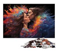 Jigsaw Puzzles for Adults 1000 Pieces The Colorful Psychedelia of Arctic Kiss Home Decoration Jigsaw Puzzles 1000 PCS(75x50cm)
