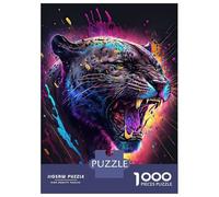 Jigsaw Puzzles for Adults 1000 Pieces The Excited Panther Adult Jigsaw Hands-on Game Pattern Assembly Challenging To Complete 52x38cm/1000pcs