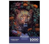 Jigsaw Puzzles for Adults 1000 Pieces The Flowered Leopard Puzzles for Adults Family Game For Family Fun Birthday Present, Gifts, 70x50cm/1000pcs