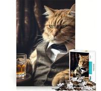 Jigsaw Puzzles for Adults 1000 Pieces The Godfather Cat Hands-on Game Difficult And Challenge Artists' Collection Fine Arts 50x75cm