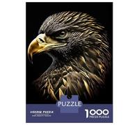 Jigsaw Puzzles for Adults 1000 Pieces The Gold Black Eagle Adult Jigsaw Puzzle Brain Teaser Game Precision Cutting Educational Challenge 52x38cm/1000pcs