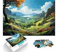jigsaw puzzles for adults 1000 pieces the green hills of Irera Hand speed competition 26x38cm Stress Reliever Staycation Kill time