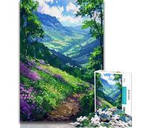Jigsaw Puzzles for Adults 1000 Pieces The Green Mountain Puzzles for Adults,Challenging Family Activity Games DIY Toy for Home Wall Decor Gifts (size 75x50cm)