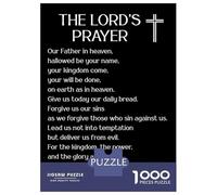 Jigsaw Puzzles for Adults 1000 Pieces THE LORDS PRAYER SMALL X Puzzle for Adults Brain Teaser Game Birthday Present Educational Challenge 38x26cm/1000pcs
