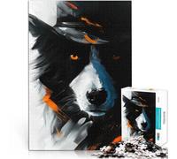 Jigsaw Puzzles for Adults 1000 Pieces The Refined Dog Intellectual Game 38x52cm with Matching Poster and Trivia Sheet for Age 14
