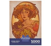 Jigsaw Puzzles for Adults 1000 Pieces THE SUN Art Nouveau Tarot Jigsaw Puzzle Relaxing Games Precision Cutting Unique Birthday And Xmas Gifts 52x38cm/1000pcs