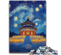 Jigsaw Puzzles for Adults 1000 Pieces The Temple of Heaven Adult Jigsaw,Birthday Present, Gifts, Wall Art for Age 14 Years Up (26x38cm)