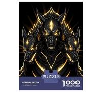 Jigsaw Puzzles for Adults 1000 Pieces Three-Headed Dog with Golden Accents Jigsaw for Adults Relax Games Hand Speed Race Challenging Game Gifts 52x38cm/1000pcs