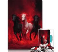 Jigsaw Puzzles for Adults 1000 Pieces Three Horses Teenager Jigsaw,Fun Present & Activity for Home,Toy for Rainy Days (size 38x26cm)