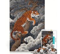 Jigsaw Puzzles for Adults 1000 Pieces Tiger Japanese Illustration Edo Period Hands-on Game Difficult And Challenge Artists' Collection Fine Arts 50x75cm