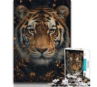 Jigsaw Puzzles for Adults 1000 Pieces Tiger Portrait 1000 Piece Jigsaw,Fun Games Every Piece Is Unique - Challenging Family Fun Game 50x75cm