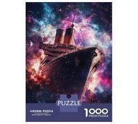 Jigsaw Puzzles for Adults 1000 Pieces Titanic in Space-2 Puzzles for Adults Relaxing Games Birthday Present Challenging To Complete 38x26cm/1000pcs