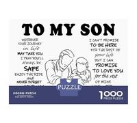 Jigsaw Puzzles for Adults 1000 Pieces To My Son - Fathers Love Jigsaw Puzzle Relaxing Games Difficult Hard Challenging To Complete 38x26cm/1000pcs