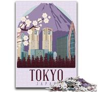 Jigsaw Puzzles for Adults 1000 Pieces Tokyo Puzzles for Teenagers,Staycation Kill Time with Fully Interlocking Randomly Shaped Pieces (50x75cm)