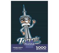 Jigsaw Puzzles for Adults 1000 Pieces Toronto City Icon Badge Jigsaw Puzzle Relaxing Games Precision Cutting Unique Birthday And Xmas Gifts 52x38cm/1000pcs