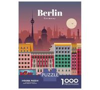Jigsaw Puzzles for Adults 1000 Pieces Travel to Berlin Puzzle for Adults Brain Teaser Game Birthday Present Educational Challenge 52x38cm/1000pcs