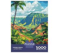 Jigsaw Puzzles for Adults 1000 Pieces Tropical Mountain Landscape with Palm Trees Puzzles for Adults Family Game For Family Fun Birthday Present, Gifts, 70x50cm/1000pcs