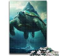 Jigsaw Puzzles for Adults 1000 Pieces Turtle Island Landscape 1000 Pieces for Adults,Quiz Game for Is Ideal As A Gift for The Whole Family (38x26cm)