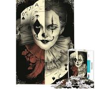 Jigsaw Puzzles for Adults 1000 Pieces Two Face Joker Puzzle for Adults Family Games Presents for Women Challenging To Complete (Size 38x26cm)