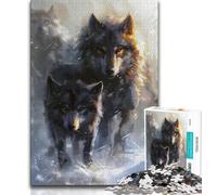 Jigsaw Puzzles for Adults 1000 Pieces Two Wolves,Educational Games Home Decoration Is Ideal As A Gift for The Whole Family 38x26cm