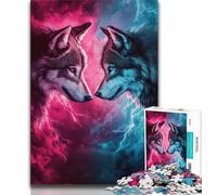 Jigsaw Puzzles for Adults 1000 Pieces TwoWolves Adult Jigsaw,Challenging Family Activity Games DIY Toy for Home Wall Decor Gifts (size 38x26cm)
