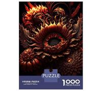 Jigsaw Puzzles for Adults 1000 Pieces Ultra Fire Sunflower Adult Jigsaw Puzzle Brain Teaser Game Precision Cutting Educational Challenge 38x26cm/1000pcs