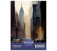 Jigsaw Puzzles for Adults 1000 Pieces United States New York Car Jigsaw Puzzle Relaxing Games Precision Cutting Unique Birthday And Xmas Gifts 38x26cm/1000pcs