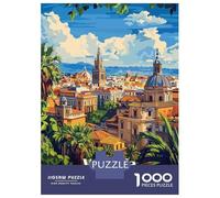 Jigsaw Puzzles for Adults 1000 Pieces Valencia Cityscape Jigsaw Puzzle Relaxing Games Precision Cutting Unique Birthday And Xmas Gifts 70x50cm/1000pcs