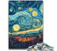 Jigsaw Puzzles for Adults 1000 Pieces Van Gogh Night Sky Brain Intelligence Challenge Addictive Toys Birthday Present, Gifts, Wall Art 50x75cm