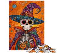 Jigsaw Puzzles for Adults 1000 Pieces Vibrant Day of The Dead Art Educational Games Stress Reliever Anti-Stress Toys Unique Birthday And Gifts Size 38x52cm