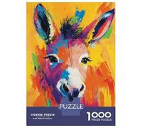 Jigsaw Puzzles for Adults 1000 Pieces Vibrant Donkey Art -1 Adult Jigsaw Hands-on Game Pattern Assembly Challenging To Complete 70x50cm/1000pcs