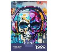 Jigsaw Puzzles for Adults 1000 Pieces Vibrant Skull Graffiti-5 Puzzles for Adults Family Games Difficult Hard Challenging To Complete 70x50cm/1000pcs