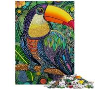 Jigsaw Puzzles for Adults 1000 Pieces Vibrant Toucan Artwork Relaxing Games But Fun And Humorous Educational Toy Improving Love between Couples Size 38x26cm