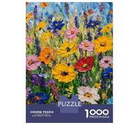 Jigsaw Puzzles for Adults 1000 Pieces Vibrant Wildflower Garden Puzzles for Adults Family Games Difficult Hard Challenging To Complete 38x26cm/1000pcs