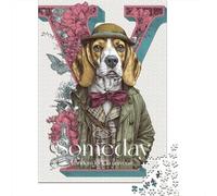 Jigsaw Puzzles for Adults 1000 Pieces Vintage Dog Fashion Poster Jigsaw Puzzle Relaxing Games Difficult Hard Challenging To Complete 70x50cm/1000pcs