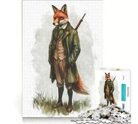 Jigsaw Puzzles for Adults 1000 Pieces Vintage Fox Hunter Educational Toy Difficult Hard Wishlist with Santa Claus 38x52cm