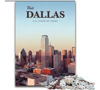 Jigsaw Puzzles for Adults 1000 Pieces Visit Dallas, Decompressing Intellectual Educational Toy Birthday Present, Gifts 50x75cm