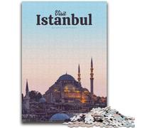 Jigsaw Puzzles for Adults 1000 Pieces Visit Istanbul Puzzles for Teenagers,Staycation Kill Time with Fully Interlocking Randomly Shaped Pieces (26x38cm)