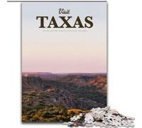 Jigsaw Puzzles for Adults 1000 Pieces Visit Texas, Learning Educational Toys Unique Birthday And Gifts for Age 14+ 50x75cm
