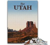 Jigsaw Puzzles for Adults 1000 Pieces Visit Utah Adult Jigsaw,Decompressing Intellectual Educational Toy Birthday Gift (26x38cm)