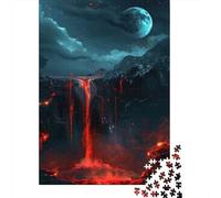 Jigsaw Puzzles for Adults 1000 Pieces Volcanic Lava Flowing Downhill Adult Jigsaw Puzzle Relax Games Difficult Hard Great Gift for Gaming 70x50cm/1000pcs
