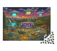 Jigsaw Puzzles for Adults 1000 Pieces Wacken Open Air Jigsaw Puzzle Unidentified Flying Object Wood Puzzle Family Decoration Multi Colour Fantasy & Mythology Therapeutic Fun 1000pcs (75x50cm)