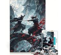 Jigsaw Puzzles for Adults 1000 Pieces Warriors Fighting at Night Educational Toy Difficult Hard Wishlist with Santa Claus 50x75cm