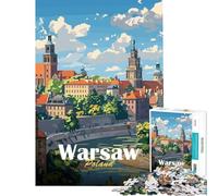 Jigsaw Puzzles for Adults 1000 Pieces Warsaw Cityscape Jigsaw 1000 Piece Toy Wall Decor Birthday Present Deal As Gifts for The Whole Family (50x75cm)