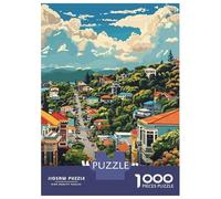 Jigsaw Puzzles for Adults 1000 Pieces Wellington, New Zealand Cityscape Puzzles for Adults Relaxing Games Presents for Women Challenging Game Gifts 52x38cm/1000pcs