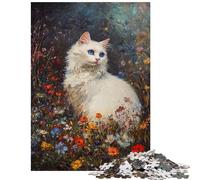 Jigsaw Puzzles for Adults 1000 Pieces Whiskered Serenity Relaxing Games But Fun And Humorous Educational Toy Improving Love between Couples Size 38x52cm